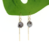 Brianne & Co. 14k gold fill threader earrings with large Tahitian keshi pearls