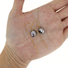 14k Gold Fill Threader Earrings with Large Tahitian Keshi Pearls