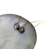14k Gold Fill Threader Earrings with Large Tahitian Keshi Pearls