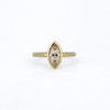 Brianne & Co. 14k gold marquise cut moissanite ring