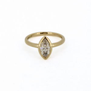 14k yellow gold marquise moissanite ring 1.25ct by Brianne & Co