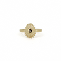 Brianne & Co. 14k gold diamond Opihi ring