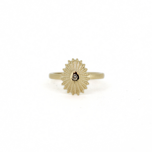 Brianne & Co. 14k gold diamond Opihi ring