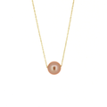 Brianne & Co. 14k Gold Peachy Pink Edison Pearl Floating Necklace 18"