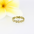 14K Gold Plumeria Band Ring