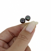 Brianne & Co. 8-8.5mm dark Tahitian pearl studs on 18k gold