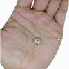 Brianne & Co 14k gold 1 carat moissanite necklace adjustable chain