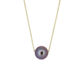 Brianne & Co. 14k Gold Purple Edison Pearl Floating Necklace 18"
