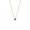 Branne & Co. gold amethyst solitaire necklace