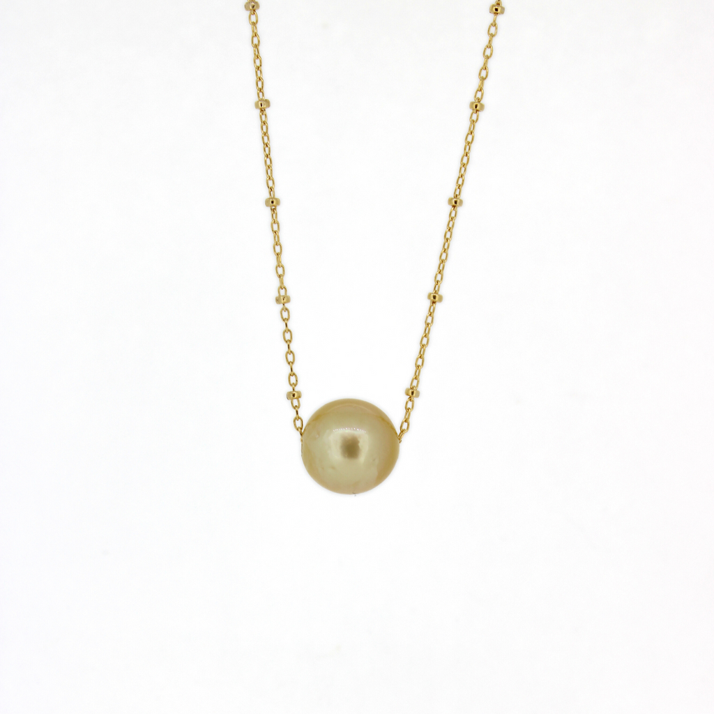 Brianne & Company gold fill golden south sea pearl necklace