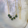 Gold Fill Mini Blue/Green Jade Floating Necklace