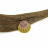 Brianne & Co. Gold Fill Sunrise Shell Necklace 18"-19"