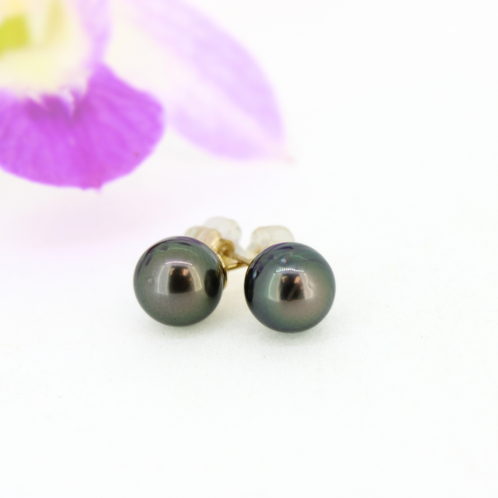 Brianne & Co. 14k gold fill Tahitian pearl stud earrings