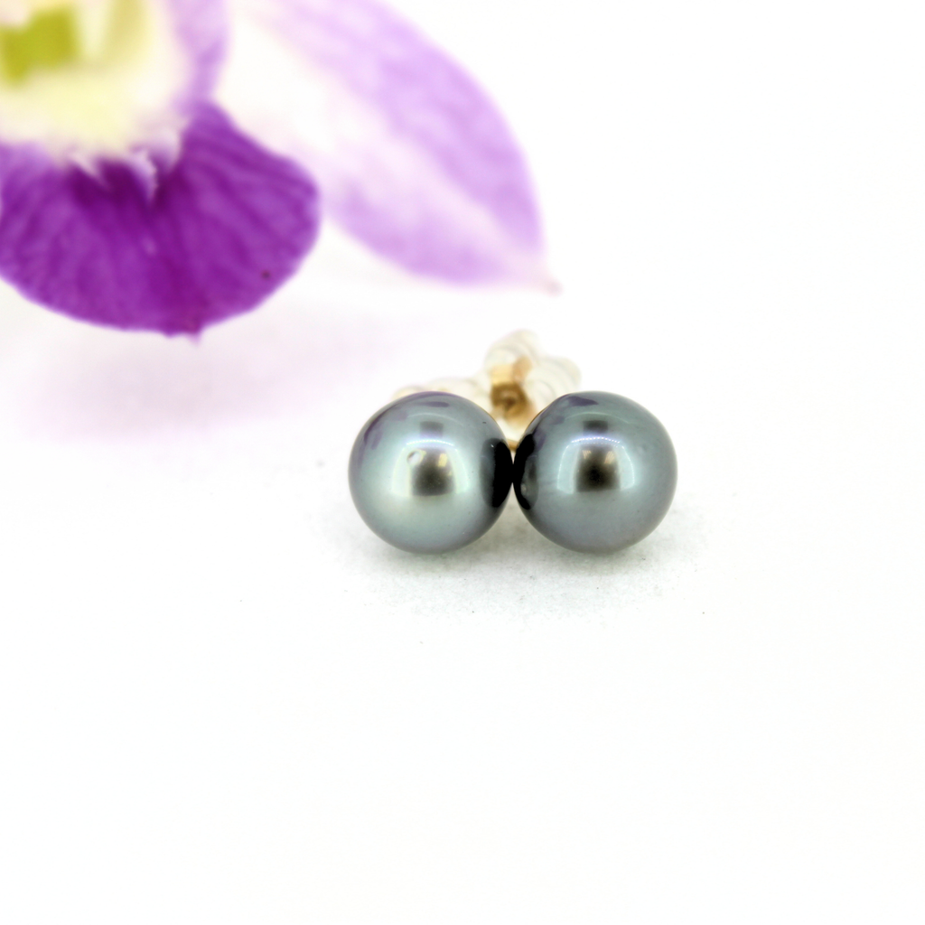 Brianne & Co. 14k gold fill Tahitian pearl stud earrings