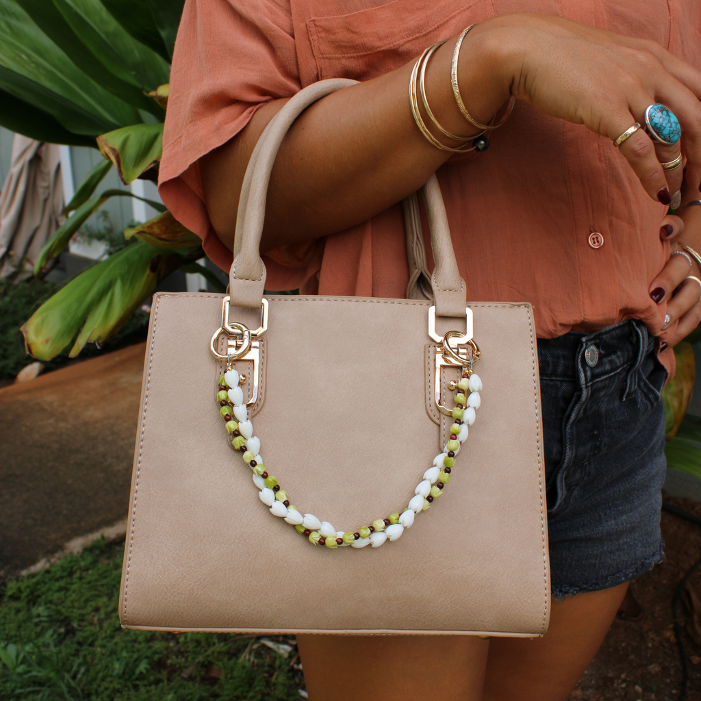 Brianne & Co. double strand pikake and pakalana flower lei for your purse