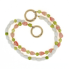 Pink & White Pikake with Pakalana Short Purse Lei
