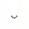 Brianne & Co. Sterling Silver Mini Blue/Green Jade Floating Necklace