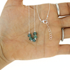 Sterling Silver Mini Blue/Green Jade Floating Necklace