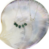 Sterling Silver Mini Blue/Green Jade Floating Necklace