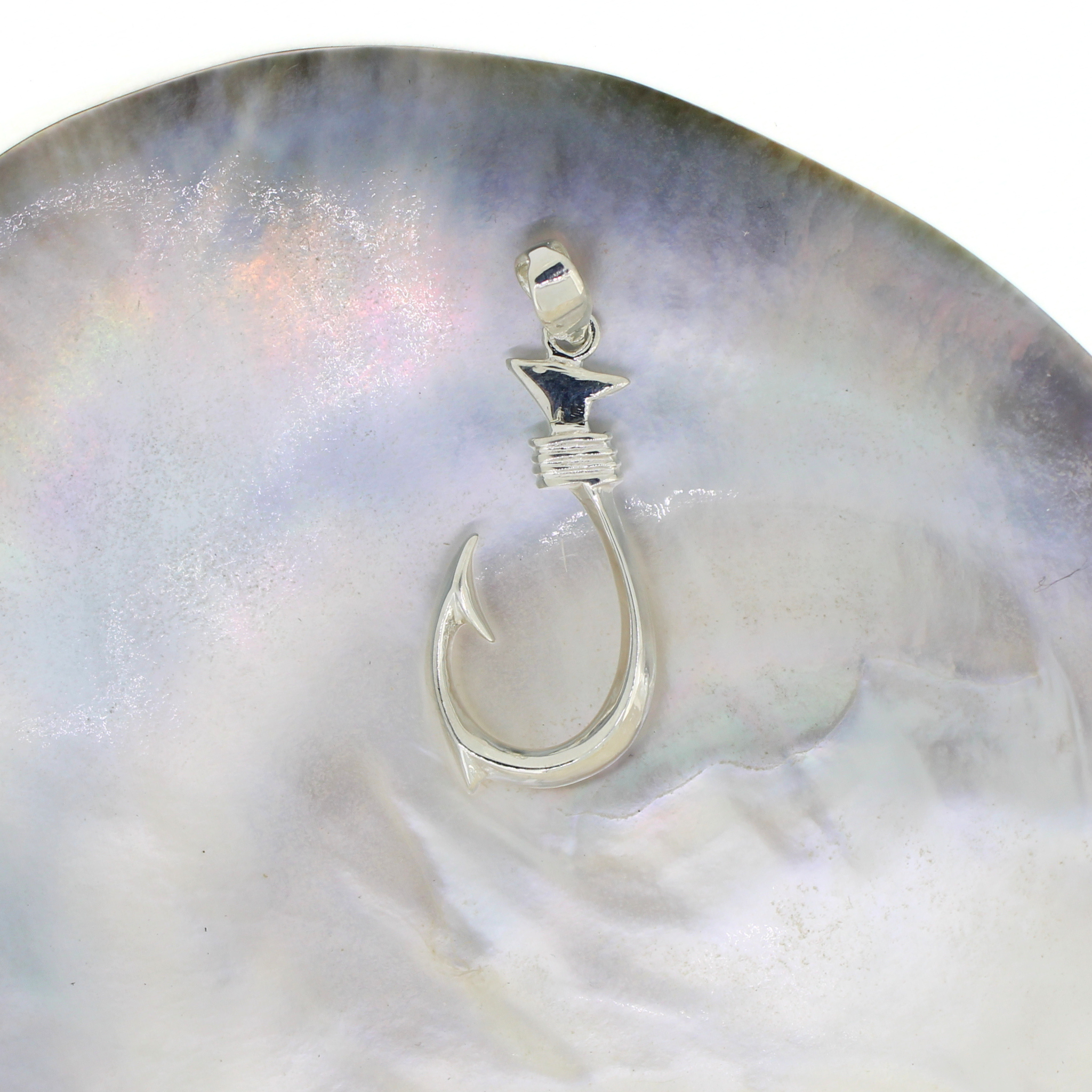 Sterling Silver Fish Hook Pendant