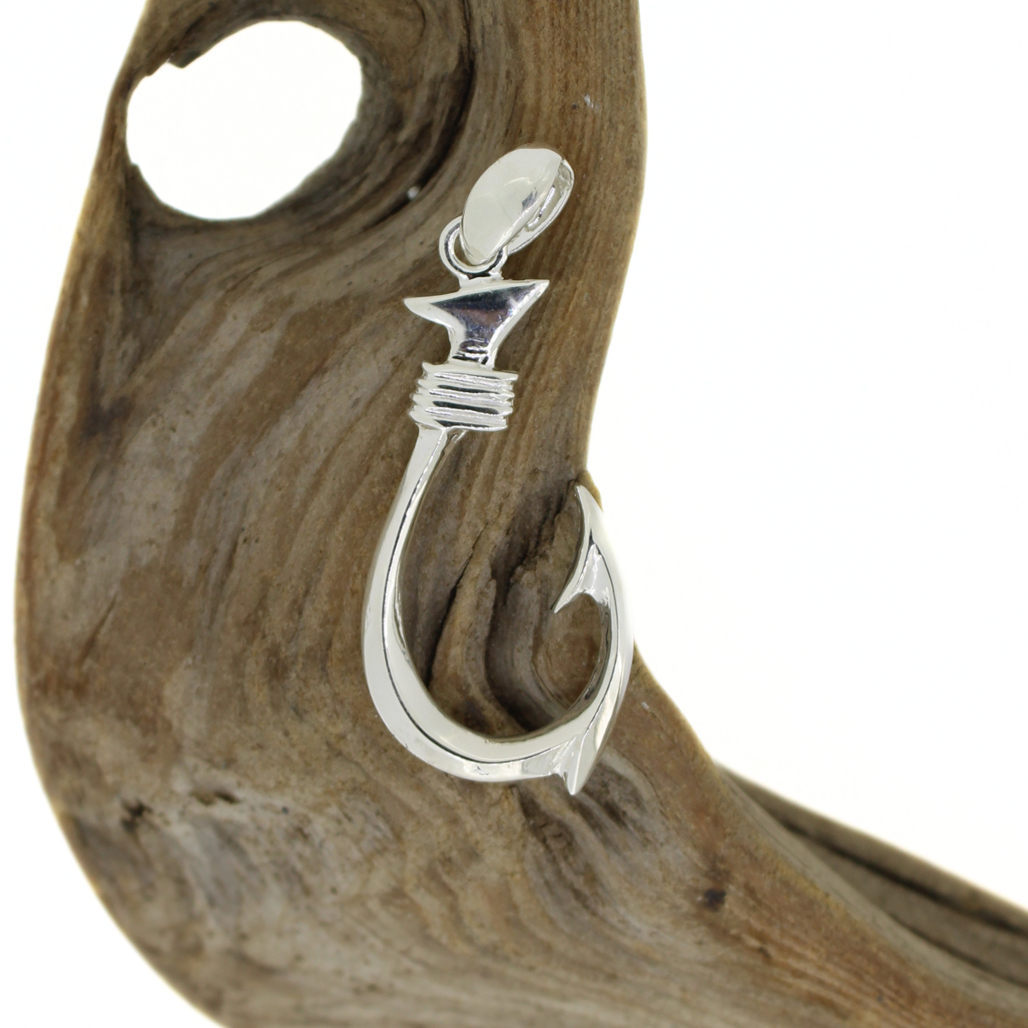 Sterling Silver Fish Hook Pendant