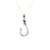 Brianne & Co. sterling silver fish hook pendant handmade in Hawaii