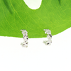 Brianne & co. sterling silver small plumeria flower hoop earrings