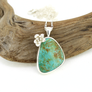 Sterling Silver Long Turquoise Statement Necklace