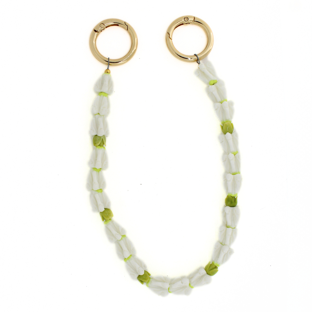 White Crown Flower & Pakalana Short Purse Lei