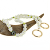 White Crown Flower & Pakalana Long Purse Lei with Tahitian Pearl