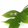 Brianne & Co. 14k yellow gold small turtle honu stud earrings front view