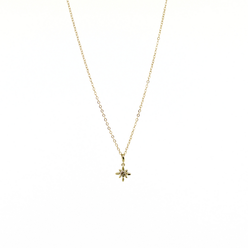 Brianne & Co. 14K Yellow Gold Diamond Star Necklace