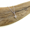 Brianne & Company 14k white gold necklace with tiny diamond star pendant