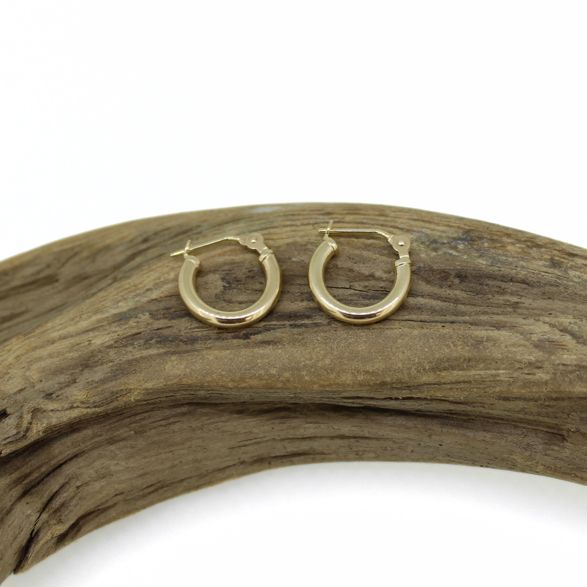 Brianne & Co. 14k yellow gold mini hoops 12mm large