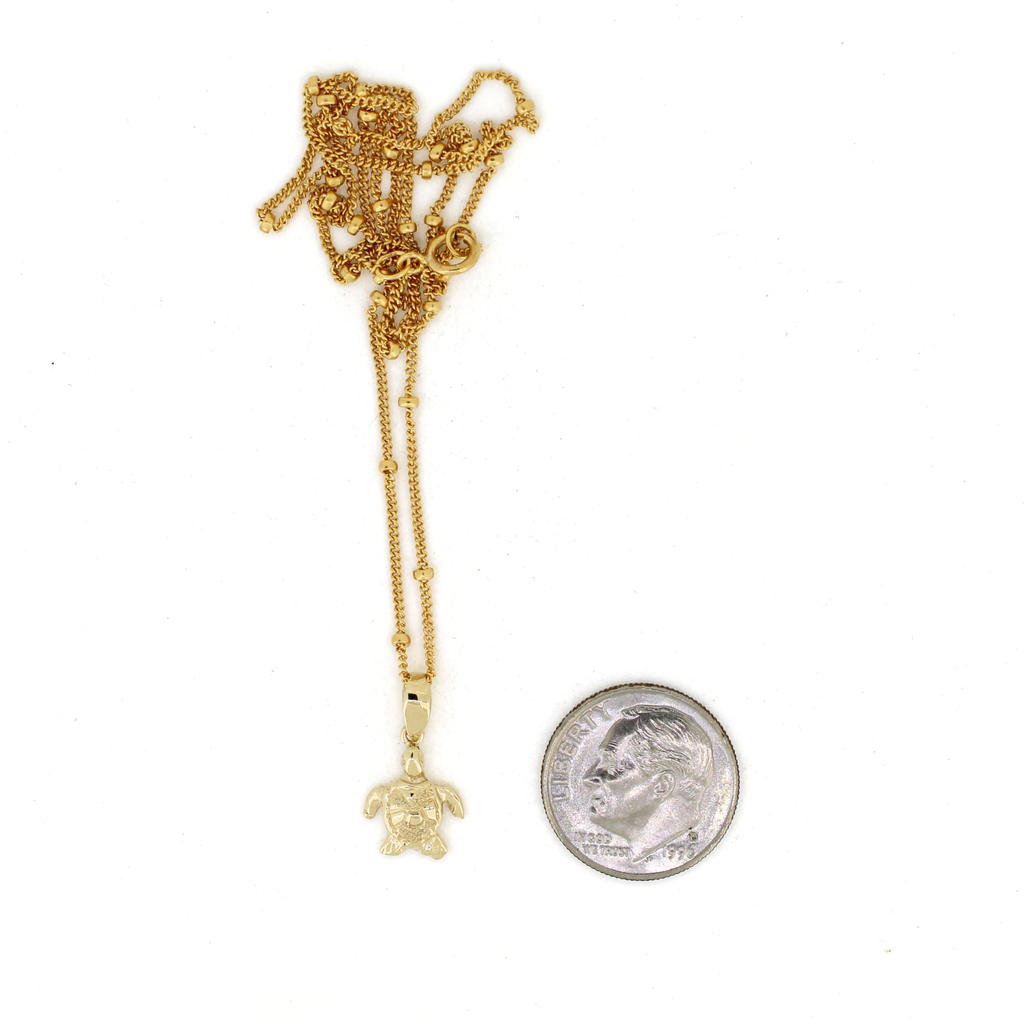 14k/Gold Fill Mini Honu Turtle Necklace