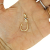 14k Gold Fish Hook Pendant