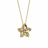 Brianne & Co. 14k Gold Flower Cut Out Necklace w/ Diamond