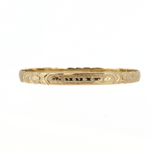 Brianne & Co. 14k gold hand engraved HAwaiian heirloom Kuuipo bangle bracelet