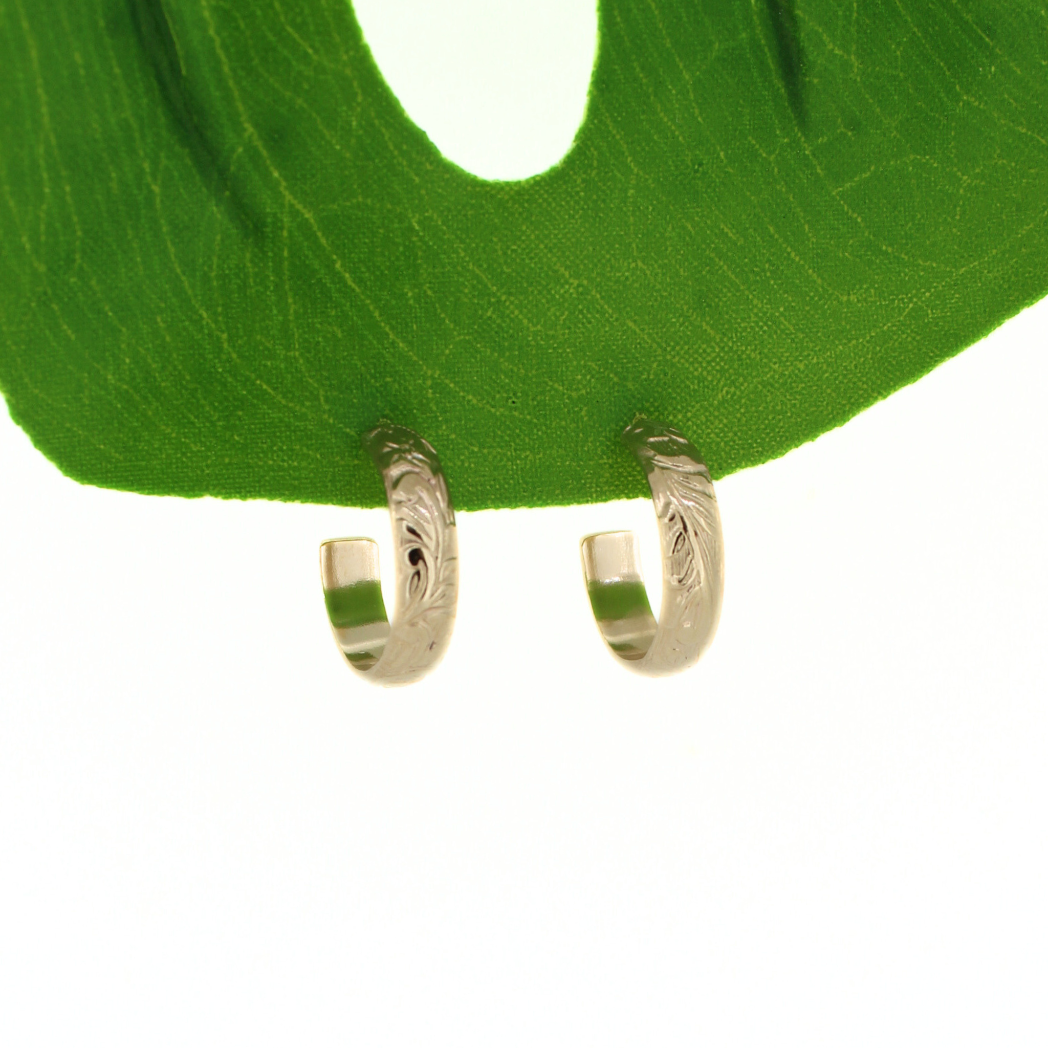 Brianne & Co. 14k gold fill Hawaiian mini heirloom hoop earrings