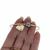 Gold Fill Size 7.5 Tahitian pearl Bangle w/ Kauai Island Charm