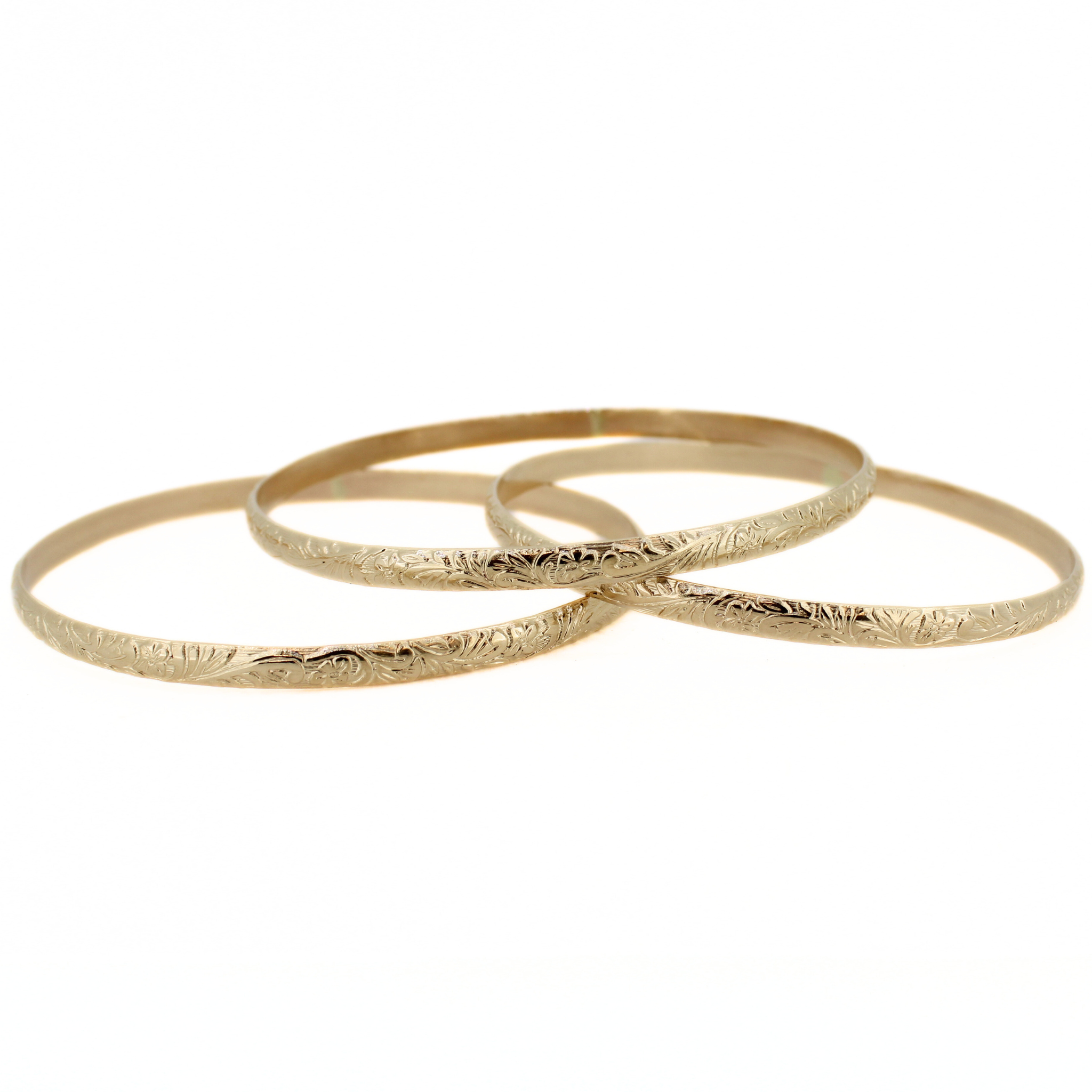 Brianne & Co. 14k gold fill Hawaiian heirloom bangle bracelet