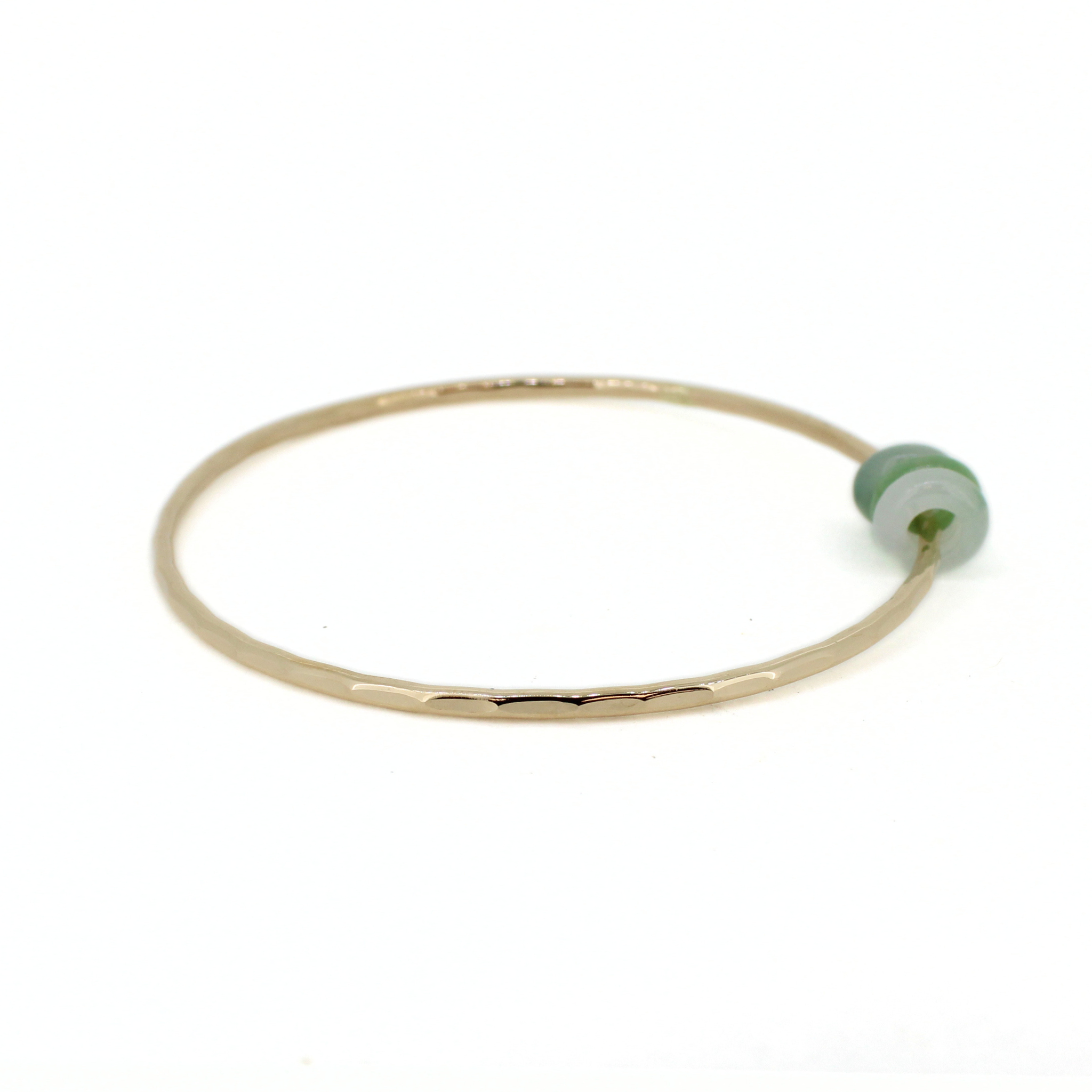 Gold Jade Bangle Size 8