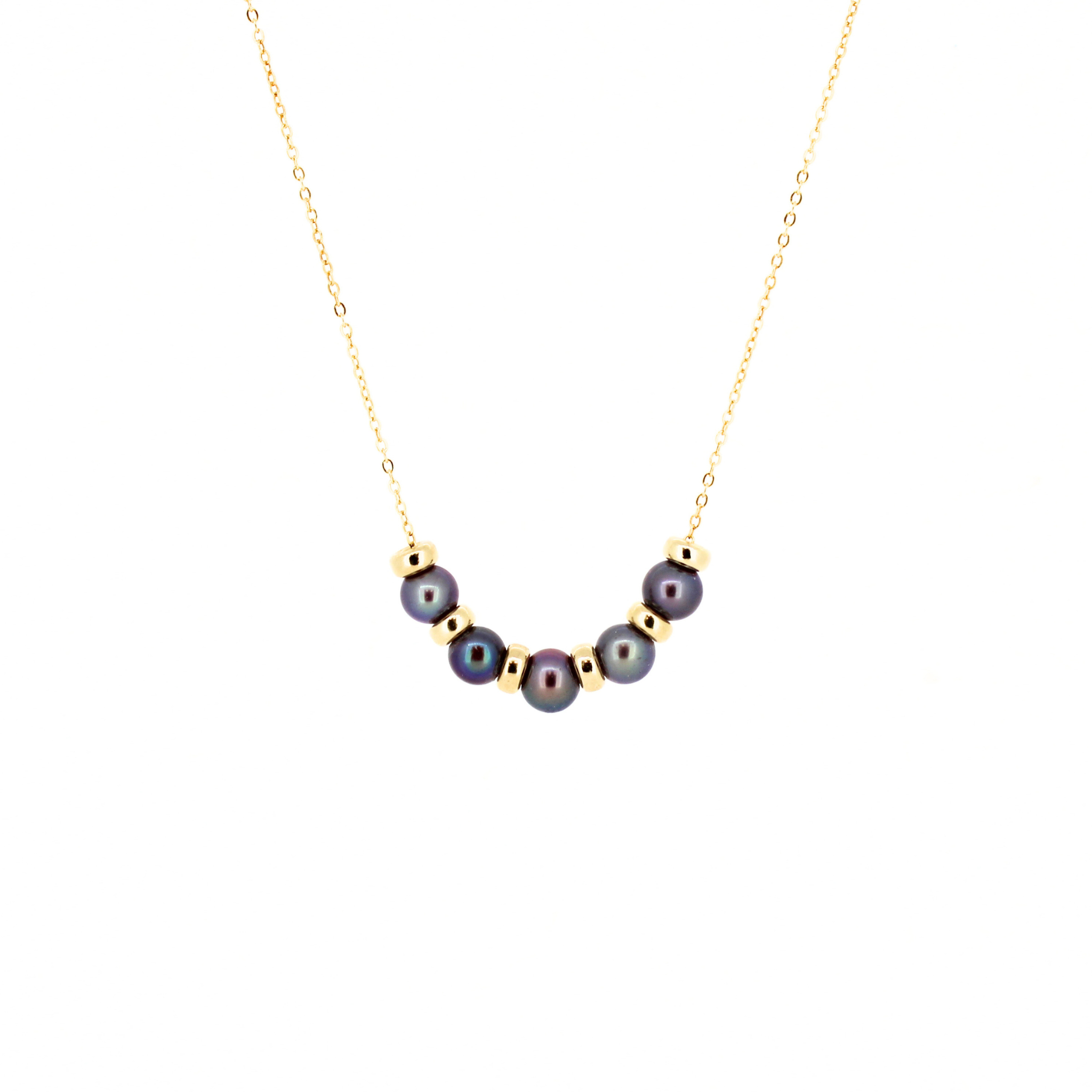 Gold Fill Tiny Purple Edison Pearl Necklace