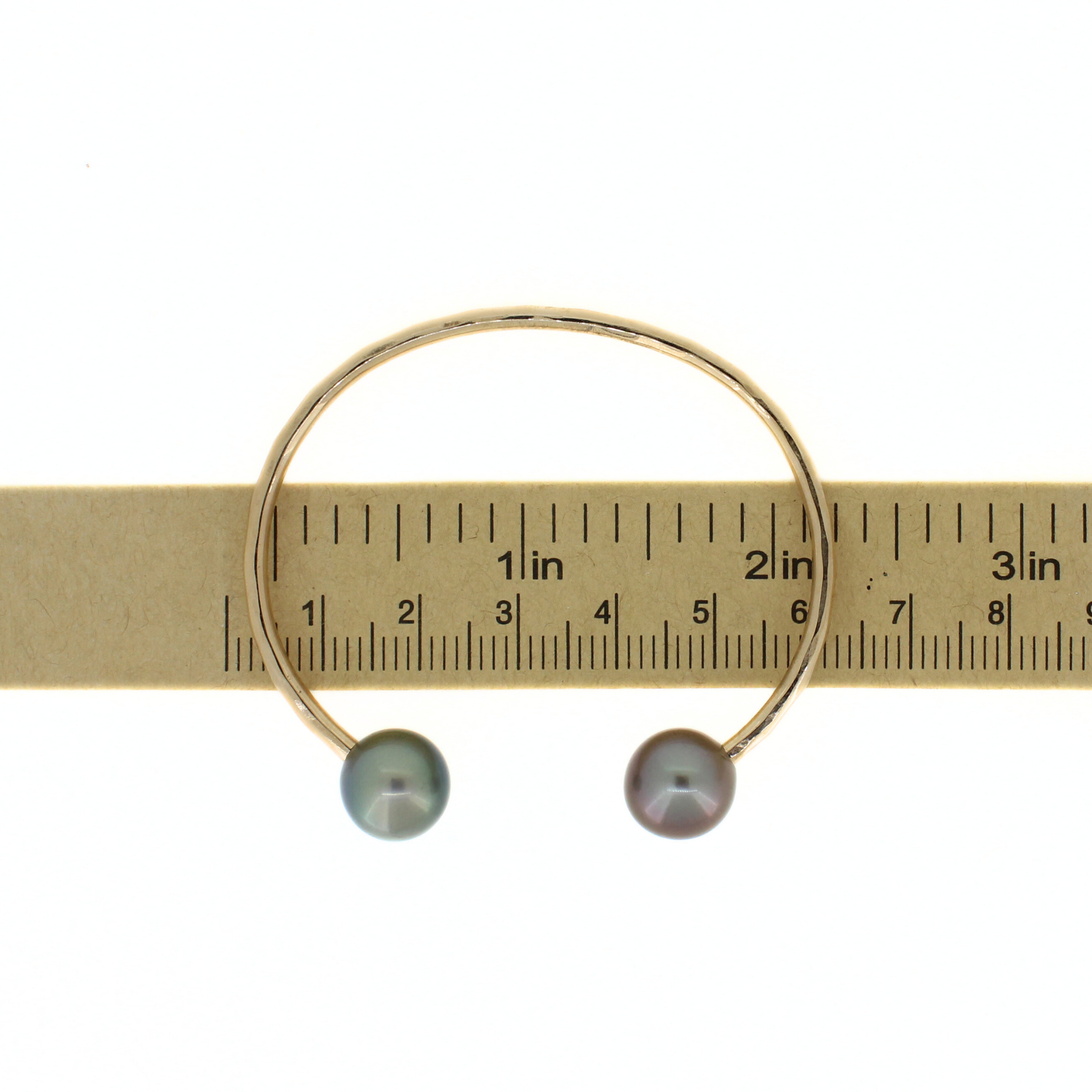 Gold Double Tahitian Pearl Cuff Size Small