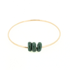 14k gold fill triple jade donut bangle bracelet handmade by Brianne & Co.