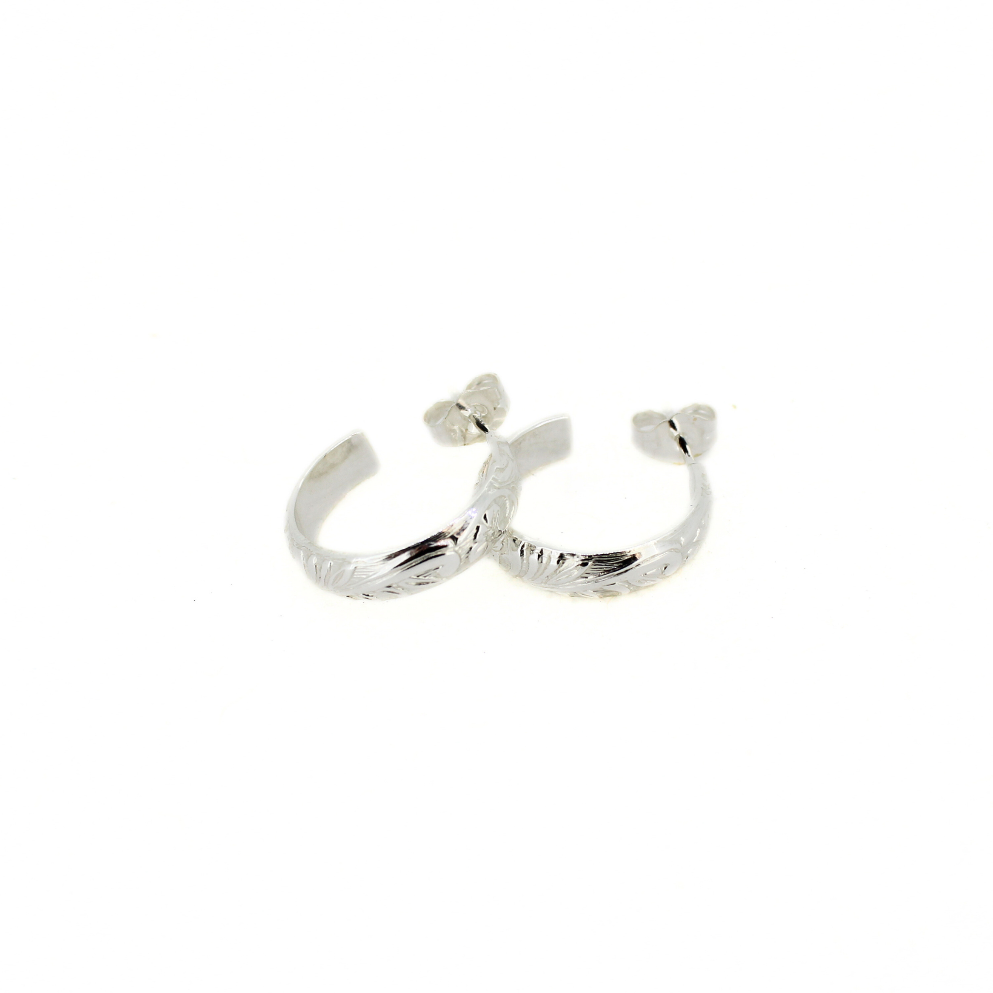 Sterling Silver Mini Heirloom Style Hoops