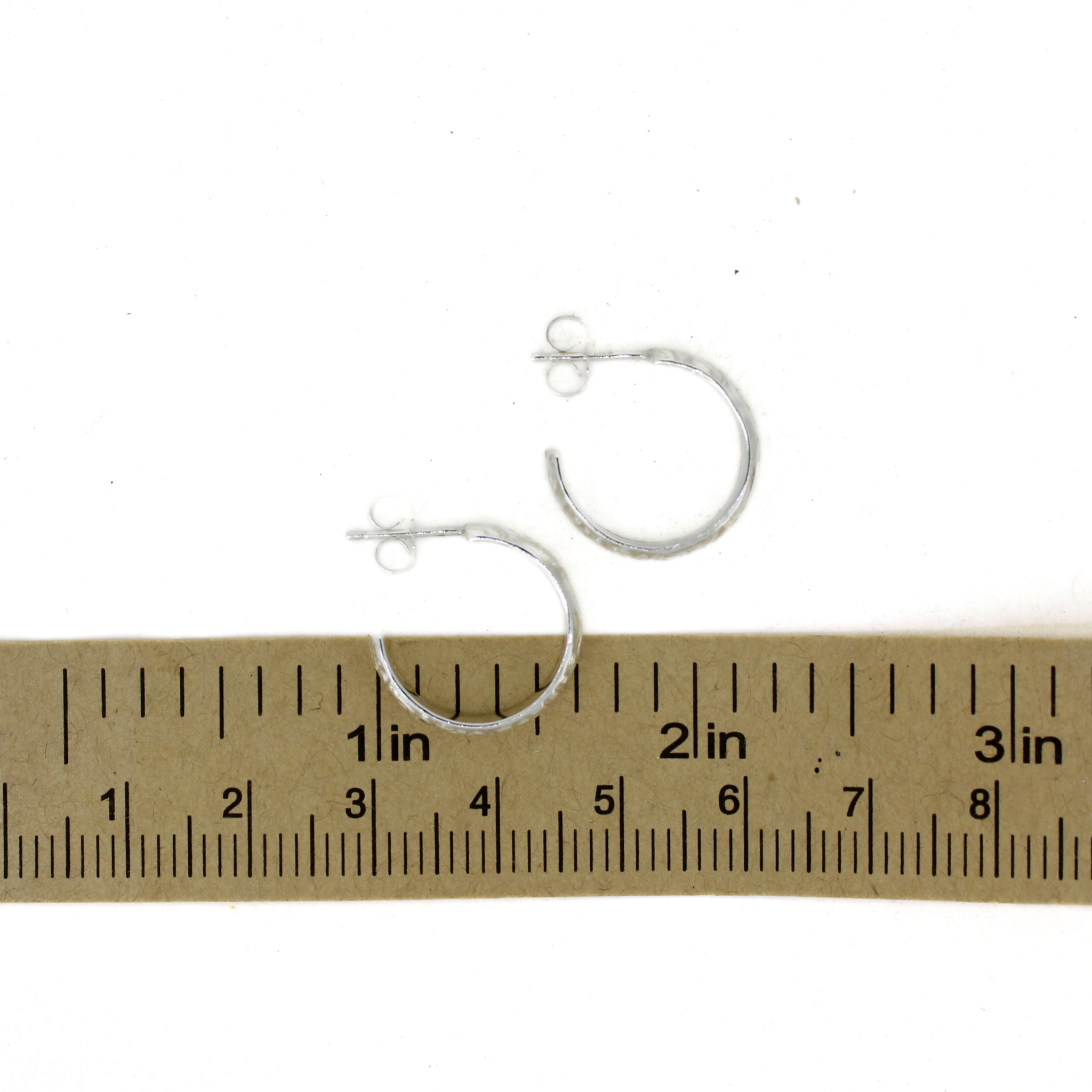 Silver Mini Heirloom Style Hoops