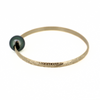 Gold Fill Dark Blue Tahitian Pearl Size 7.5 Heirloom Style Bangle