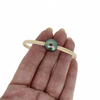 Gold Fill Dark Blue Tahitian Pearl Size 7.5 Heirloom Style Bangle