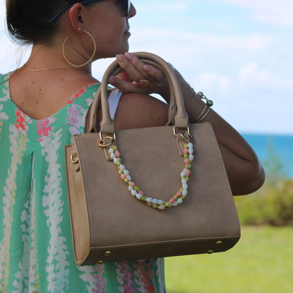 Brianne & co. double strand pikake and pakalana flower lei for your purse